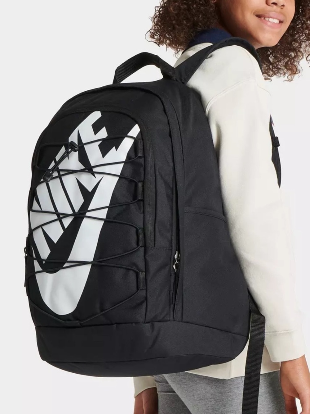 Nike Hayward 2.0 26L backpack black white graphic bag school laptop sports ball